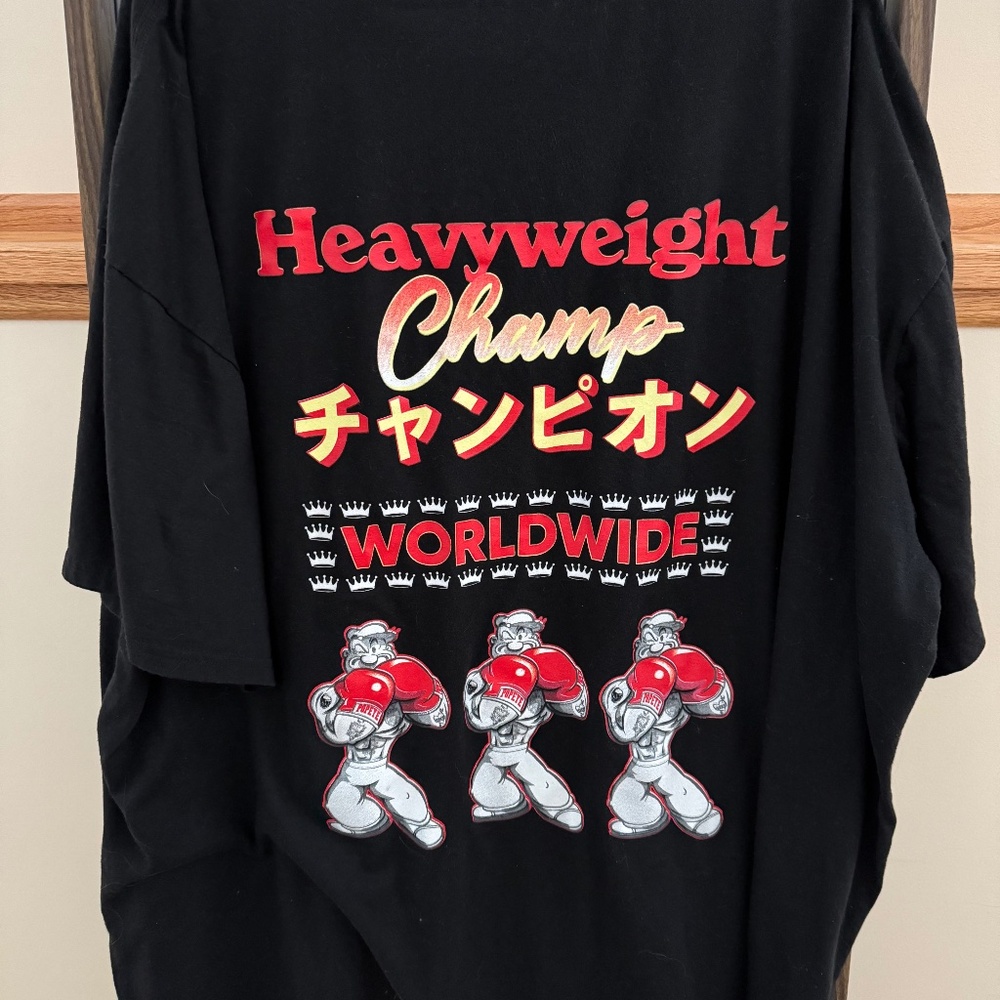 Popeye Boxing Champ Tshirt. 5XL